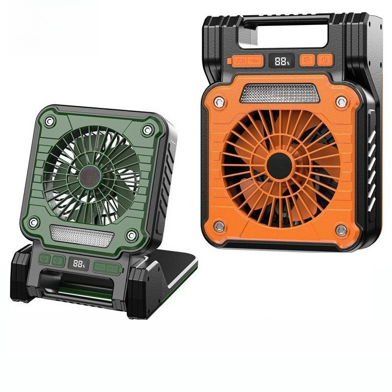 Fishing Equipment Basic - Ventilador de Tenda Portátil Solar Recarregável