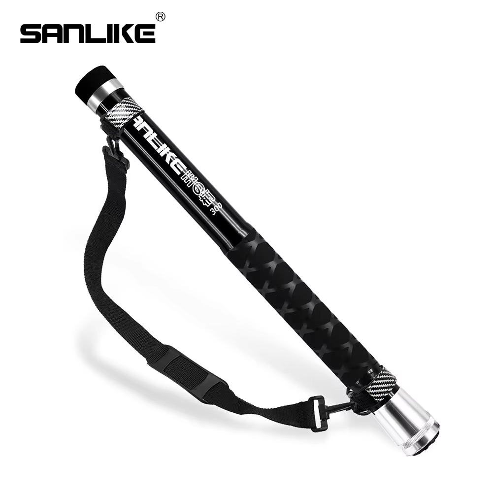 Landing Net Telescopic - Sanlike rede de pesca telescópica preta
