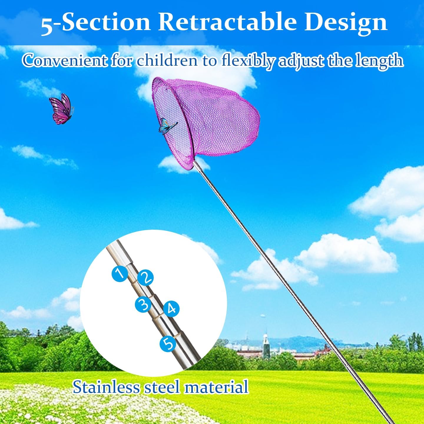 Mini rede de pesca colorida co - Landing Net Telescopic avaliação e preço