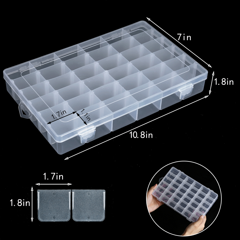 36 grades organizador de plást - Fishing Equipment Storage avaliação e preço
